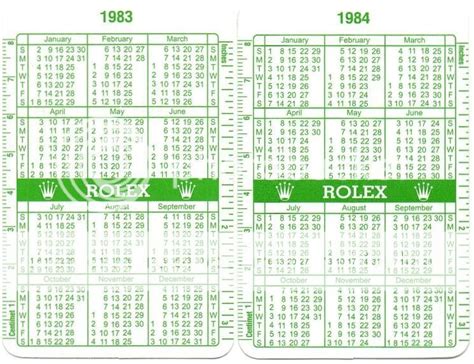 calendar rolex 1984 ebay|Rolex vintage Calendars 1982, 1983, 1984 .